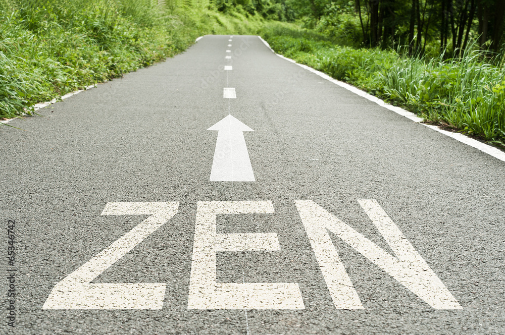 Fototapeta premium concept route de campagne zen