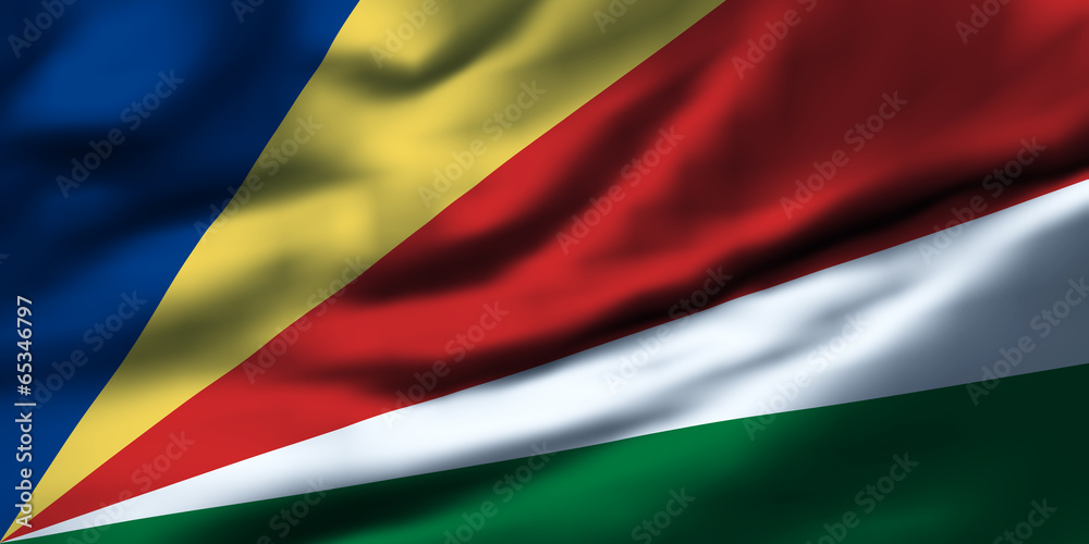 Waving flag, design 1 - Seychelles