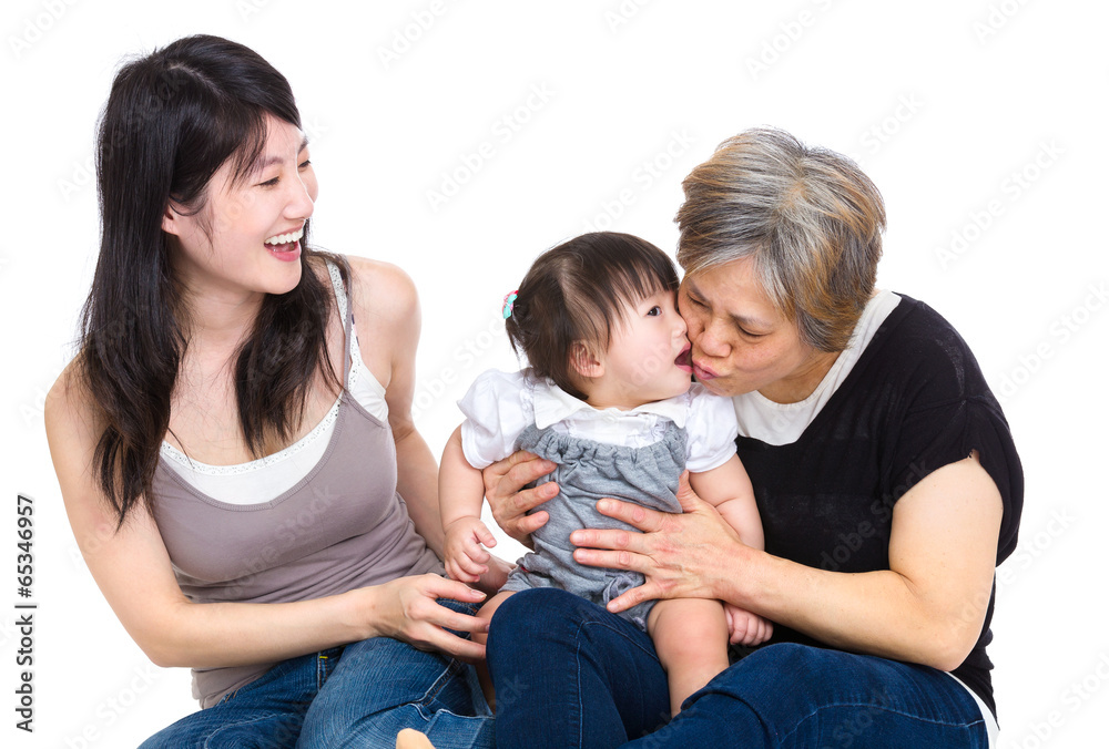 Three generation of asian family Three generation of asian family