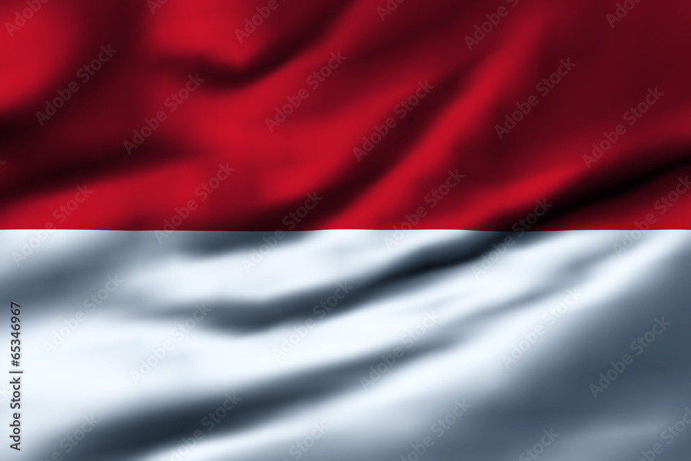 Obraz premium Waving flag, design 1 - Indonesia