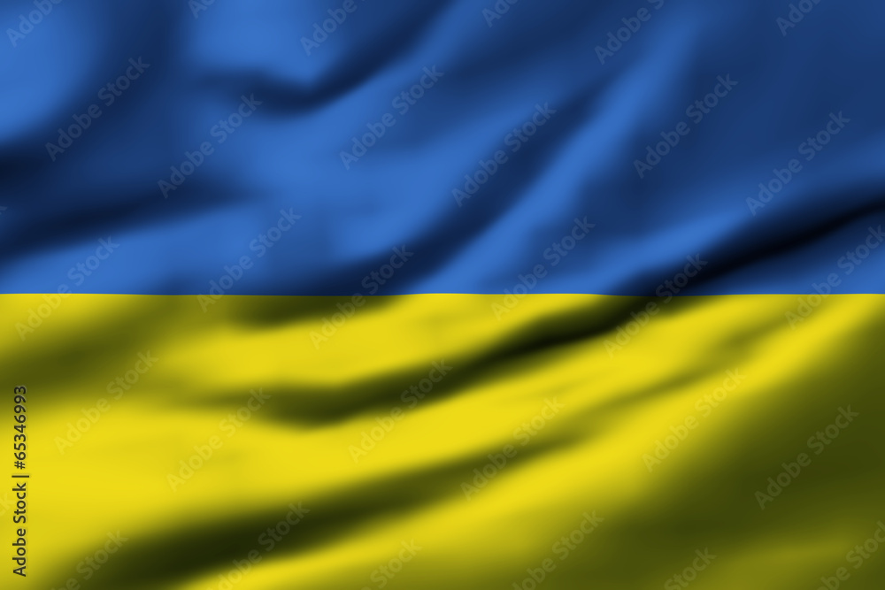 Waving flag, design 1 - Ukraine Waving flag, design 1 - Ukraine