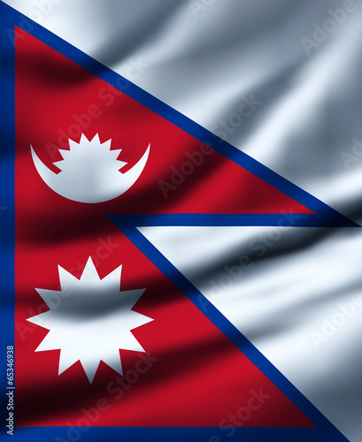 Waving flag, design 1 - Nepal