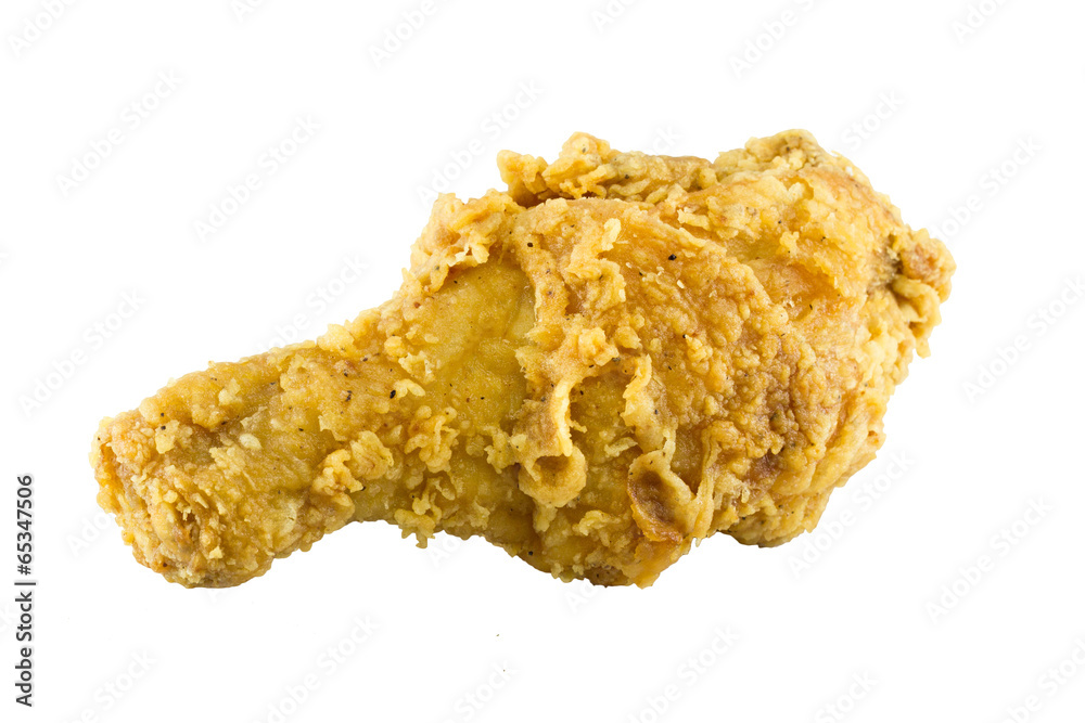 Fried chicken on white background. Fried chicken on white background.
