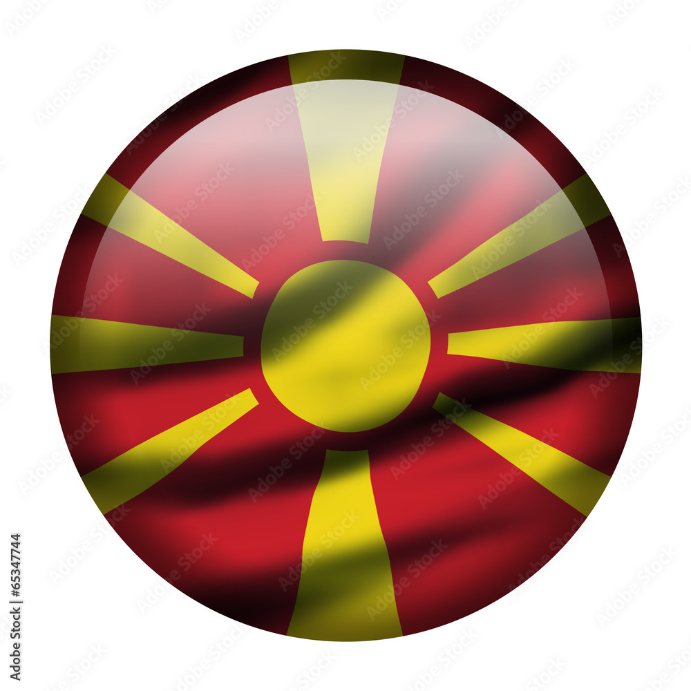 Obraz premium Illustration with waving flag button - Macedonia
