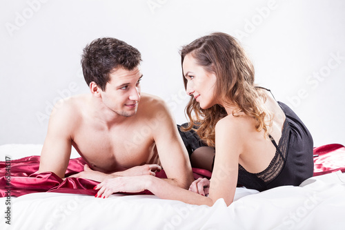 Sexy couple in bed