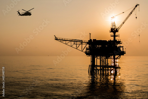 oil platform on the sea
