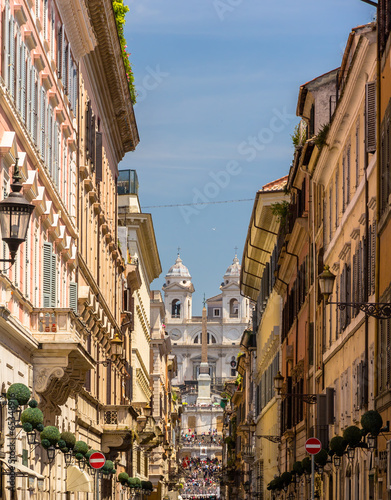 Via dei Condotti, a street in the center of Rome photo