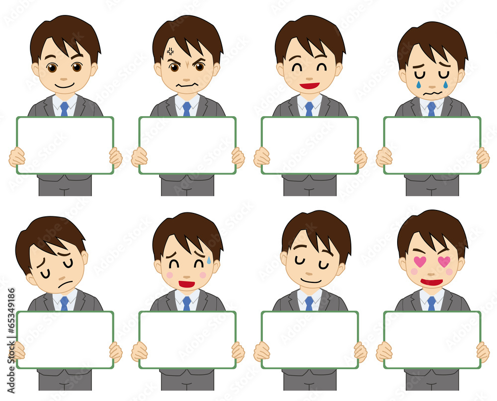 ホワイトボードで訴えるビジネスマン