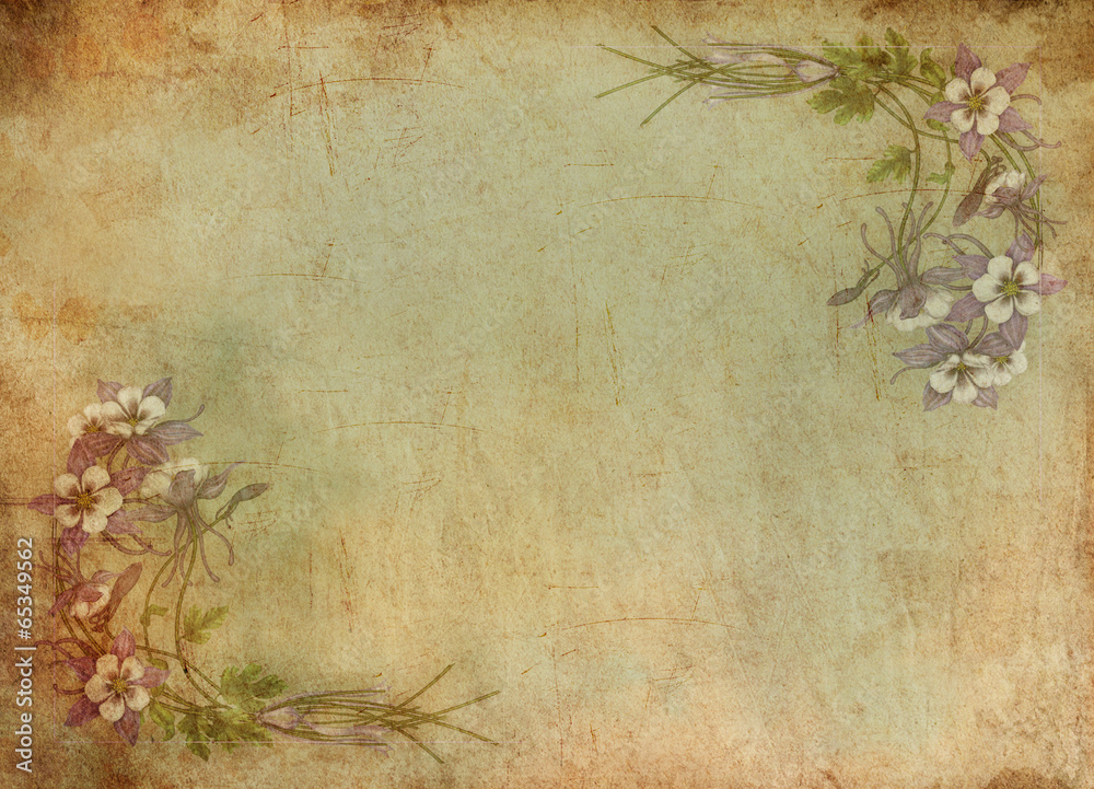 old background with flowers old background with flowers