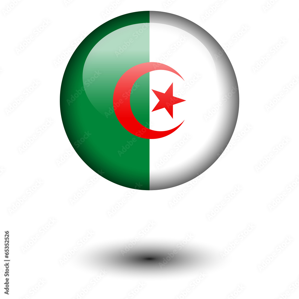 Flag button illustration - Algeria