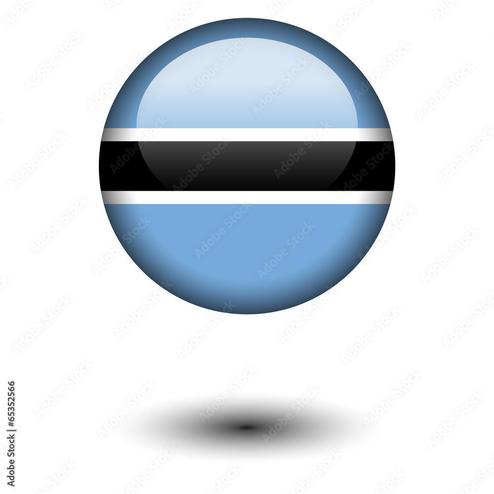Flag button illustration - Botswana Flag button illustration - Botswana