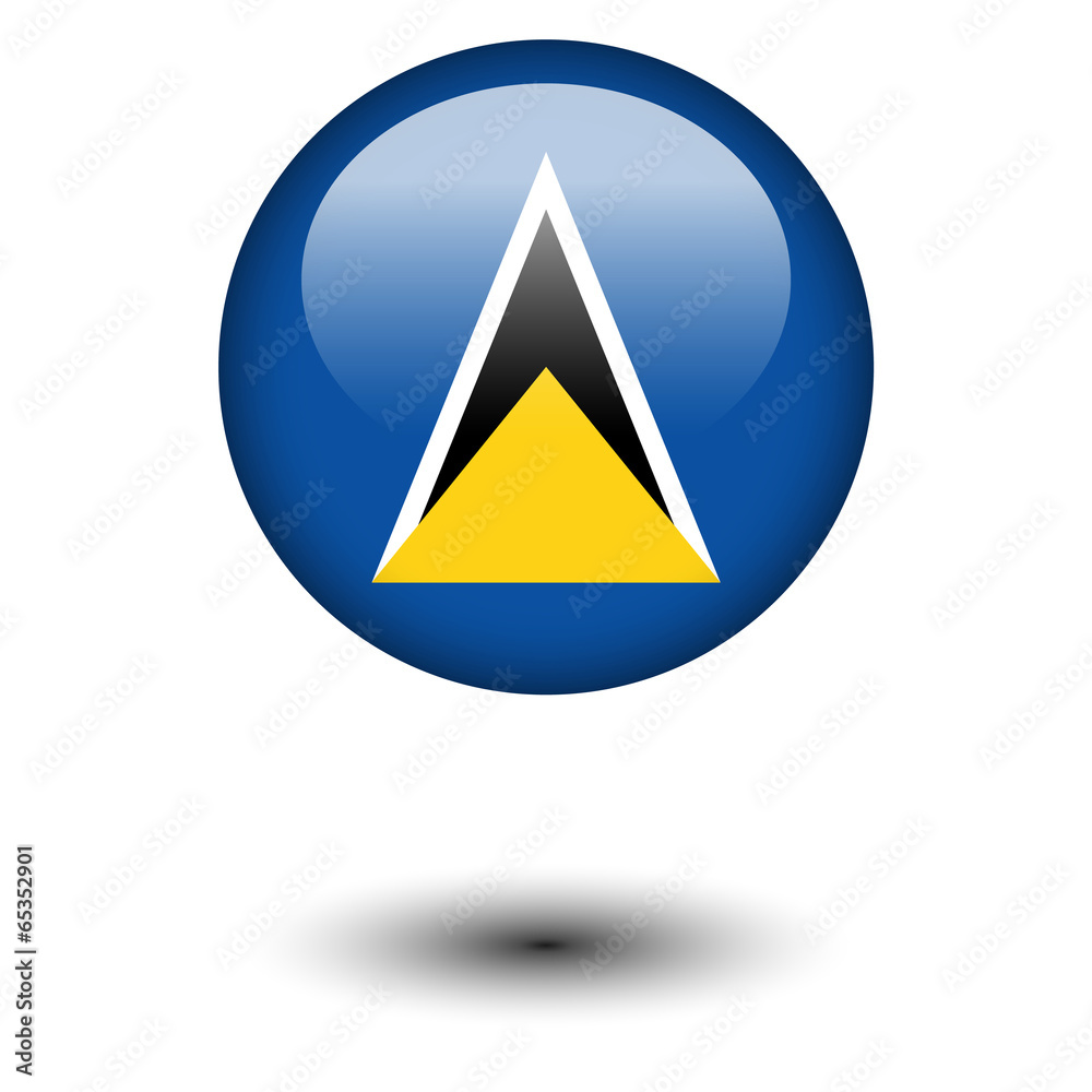 Flag button illustration - Saint Lucia Flag button illustration - Saint Lucia