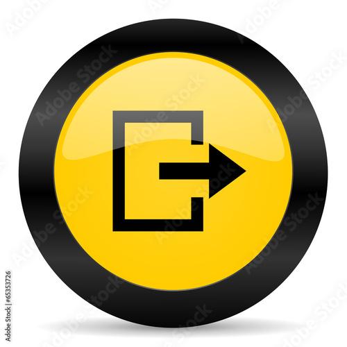 exit black yellow web icon