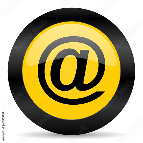 email black yellow web icon