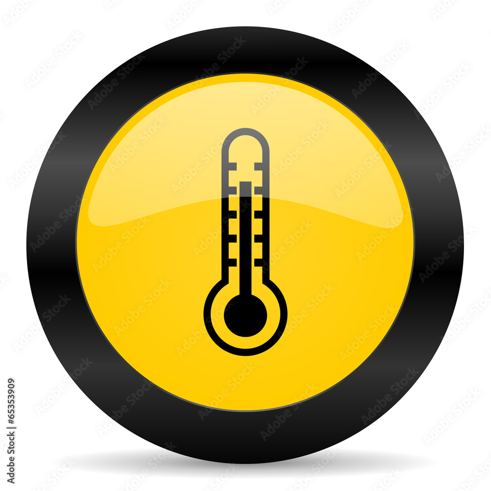 thermometer black yellow web icon thermometer black yellow web icon