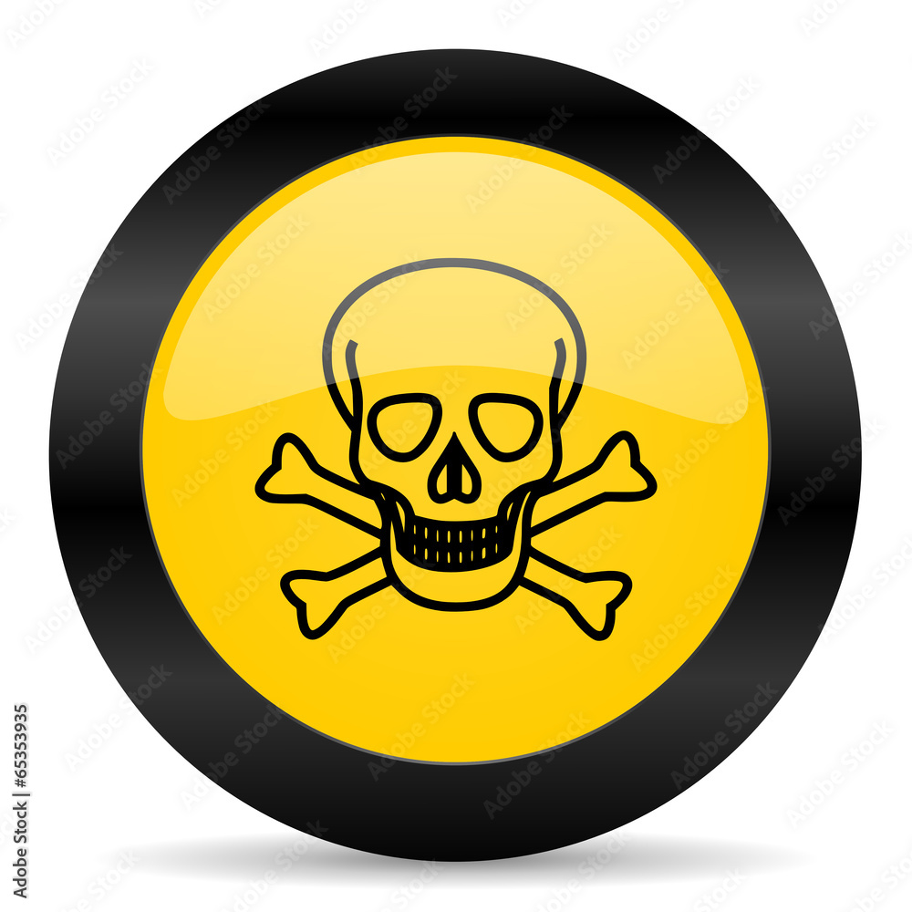 skull black yellow web icon skull black yellow web icon