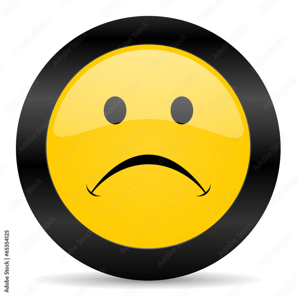 Fototapeta premium cry black yellow web icon