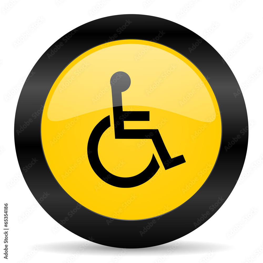 wheelchair black yellow web icon wheelchair black yellow web icon