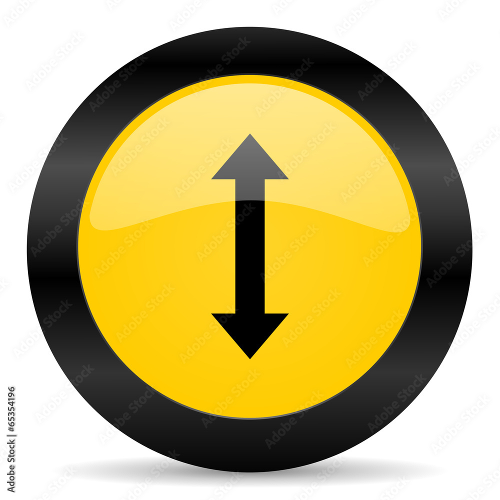 arrow black yellow web icon