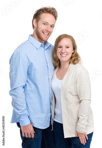 Young couple in casual clothing