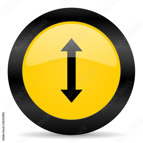 Free Download arrow black yellow web icon - GFXLoad
