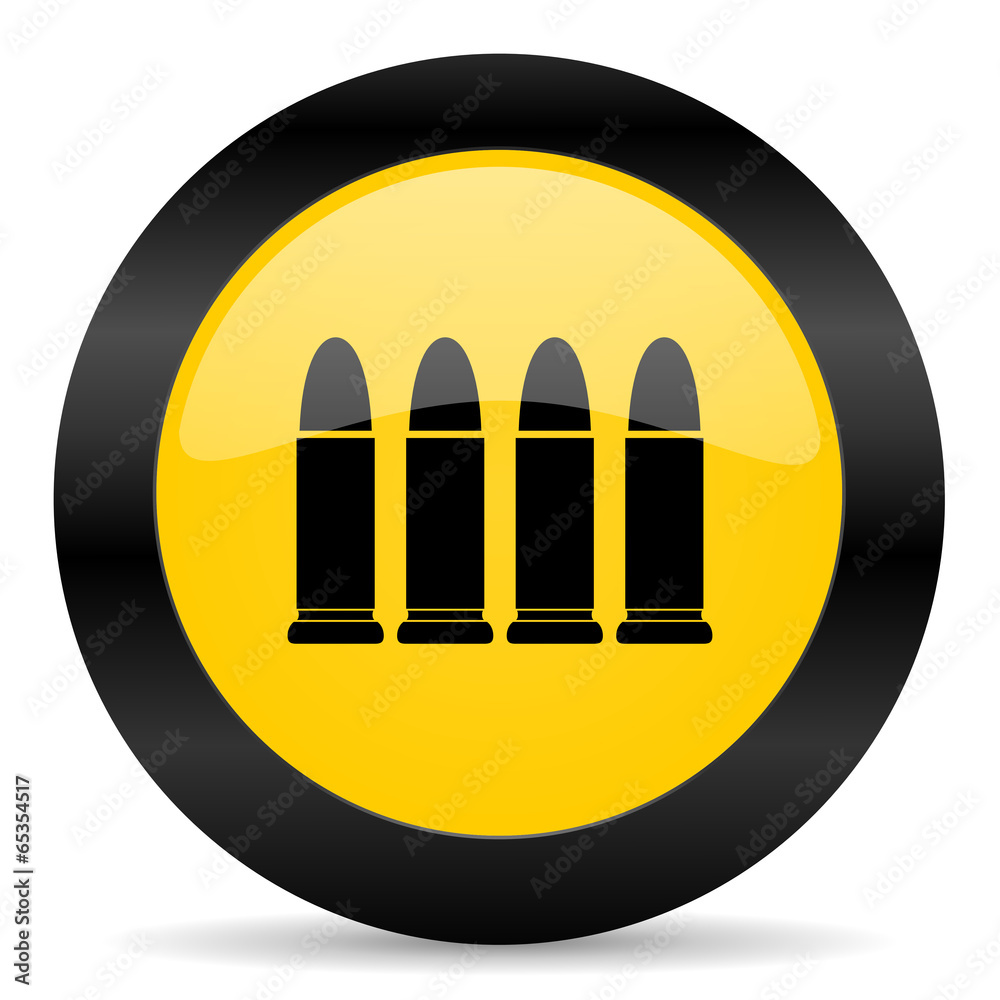 ammunition black yellow web icon ammunition black yellow web icon