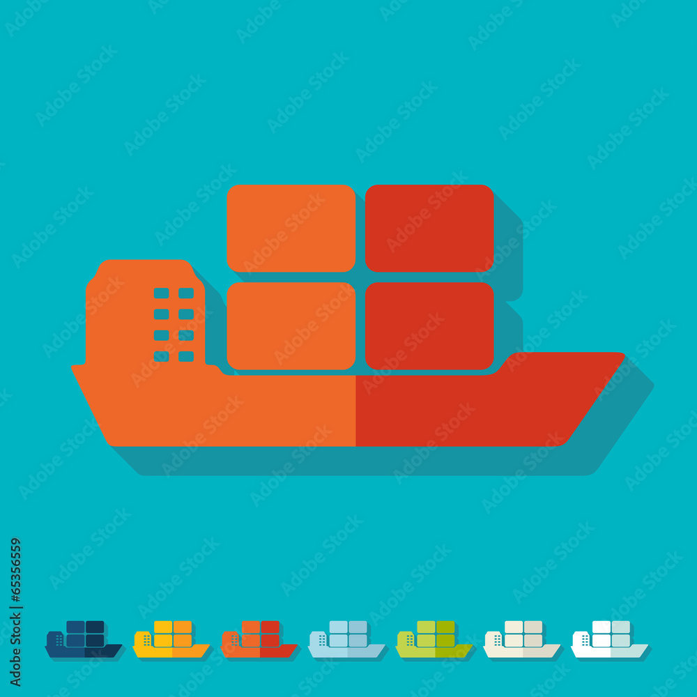 Flat design: ship Flat design: ship