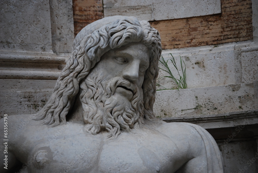 Statue of Neptune at fountain, Rome, Italy Statue of Neptune at fountain, Rome, Italy