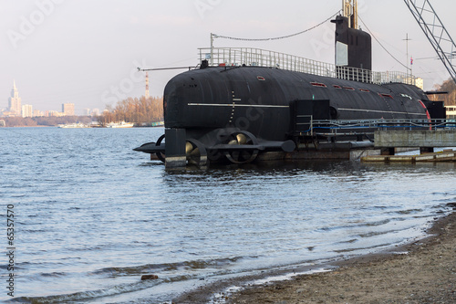 Decommissioned submarine at the Khimki reservoir photo