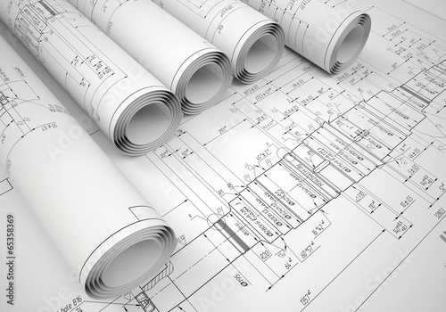 Several scrolls engineering drawings