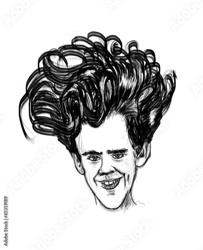 Quadro su tela Mika cartoon caricature