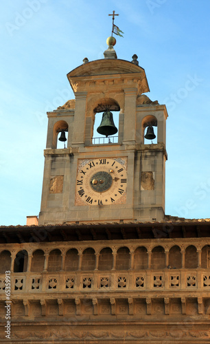 Fraternita dei Laici Palace  clock tower in Arezzo photo