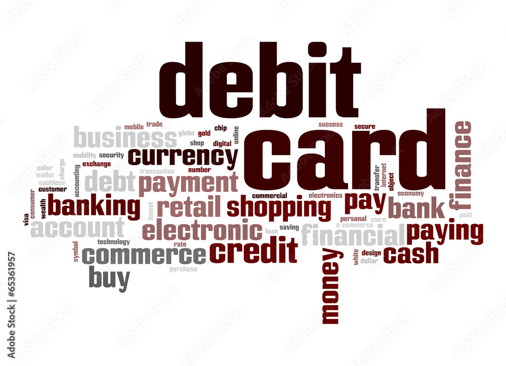 Debit card word cloud