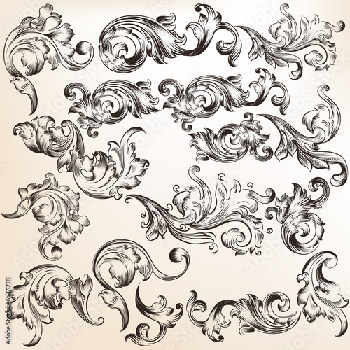 Collection of vector swirls