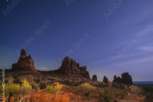 Windows Arches National Park at Night