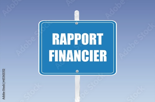panneau rapport financier