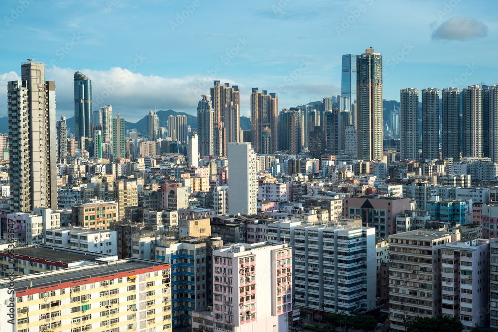 Naklejka premium Hong Kong skyline