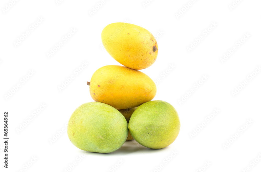 Fresh mango isolated on white background