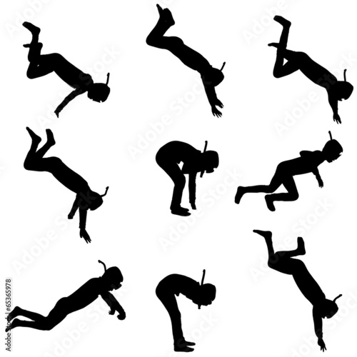 Vector silhouette of a child.