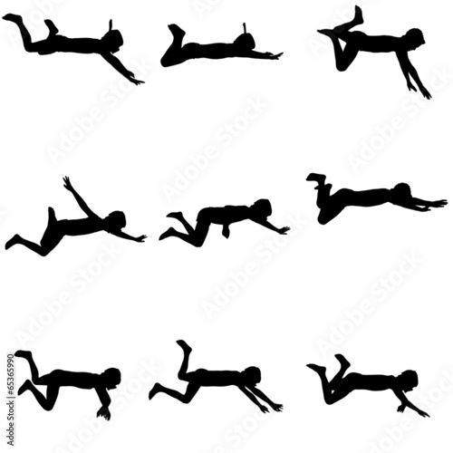 Vector silhouette of a child.