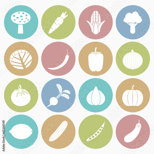 vegetable icons set