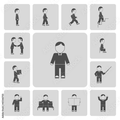 Business Man Activities Icons