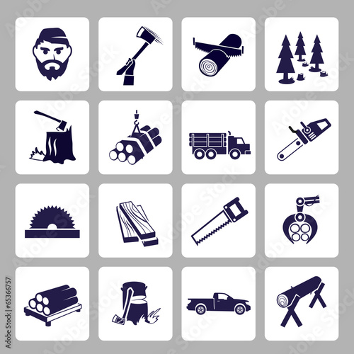 Lumberjack icon set