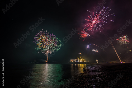 Canvas Print Höhenfeuerwerk Silvester 2013/2014 auf Rügen