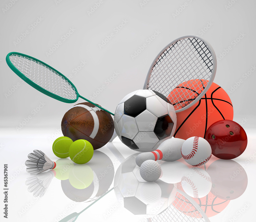 Sports equipment, basketball, soccer, tennis, baseball,golf