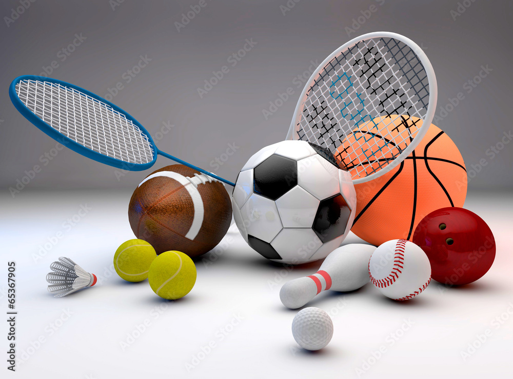 Sports equipment, basketball, soccer, tennis, baseball,golf