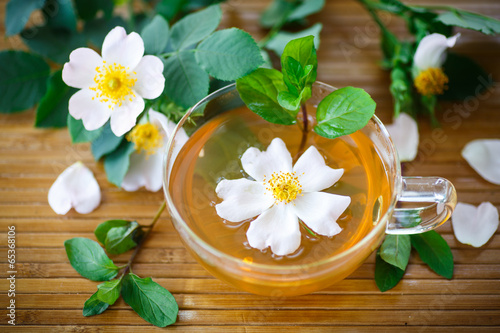 tea of rose petals