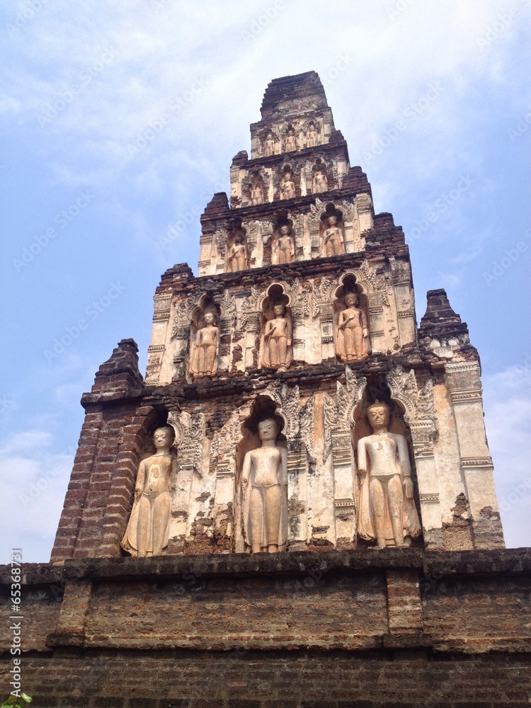 Ancient rock pagoda in Lamphun, Thailand