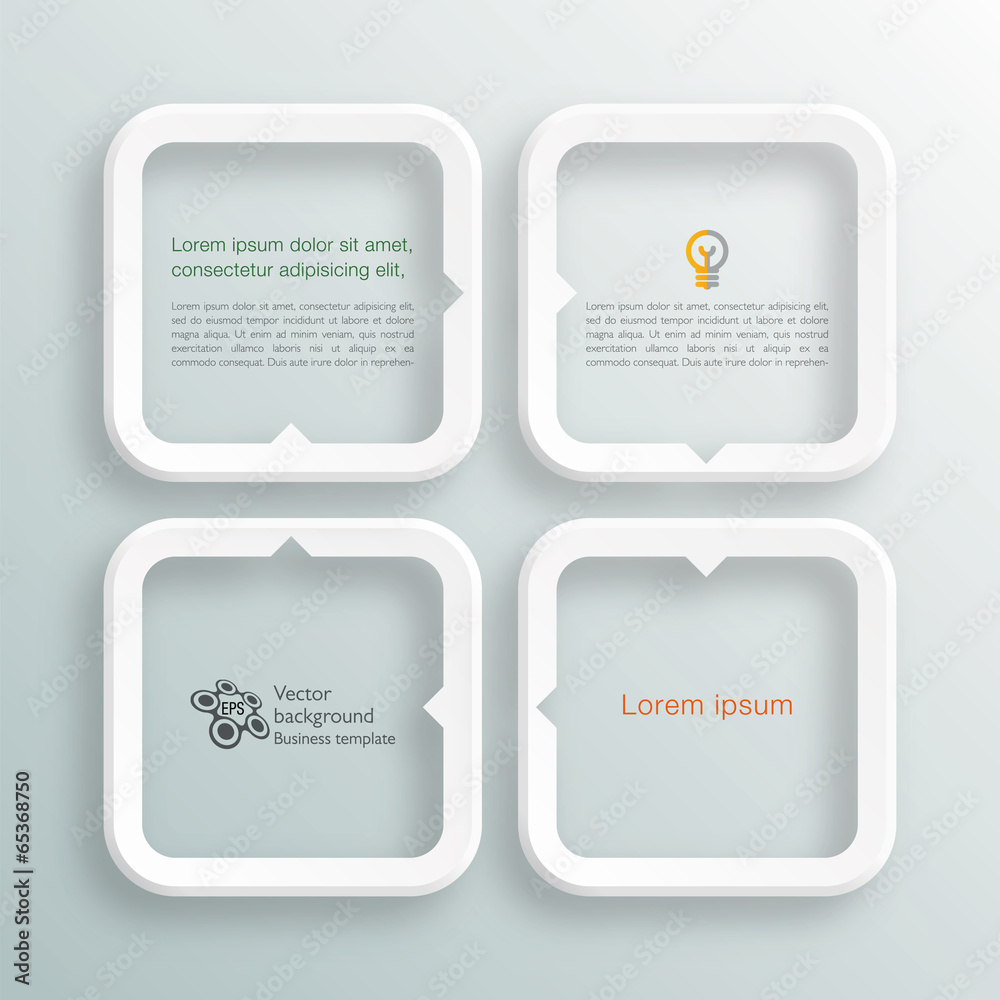 Obraz premium Infographics Background ＃Four Square, Arrows