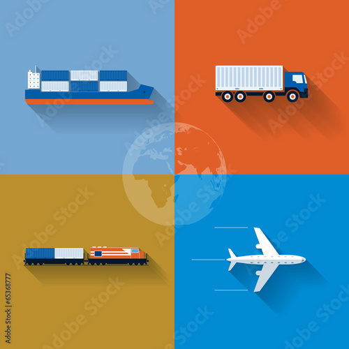 Transportation Concept Icon Set